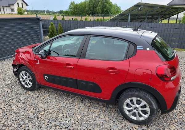 Citroen C3 cena 23500 przebieg: 94000, rok produkcji 2019 z Dobra małe 407